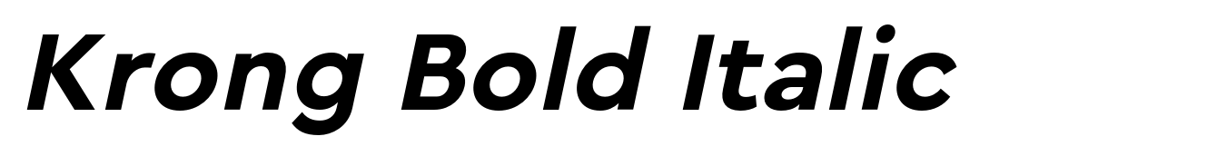 Krong Bold Italic